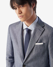 Tie Denim In Seta Garzata
