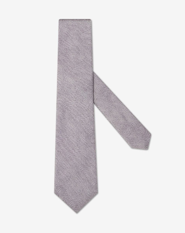 Tie In Seta Jacquard Con Disegno Floreale