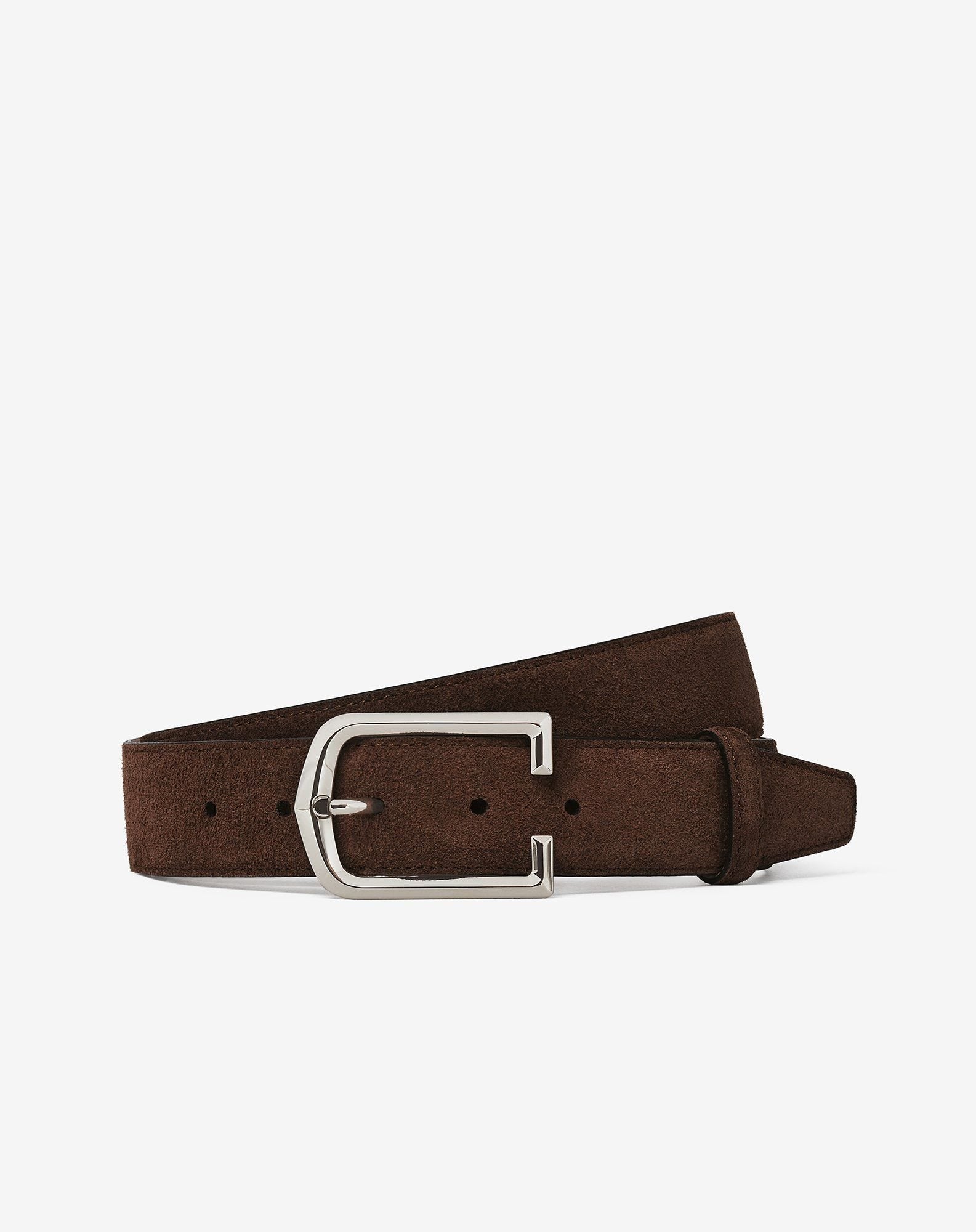 Belt marrone in suede