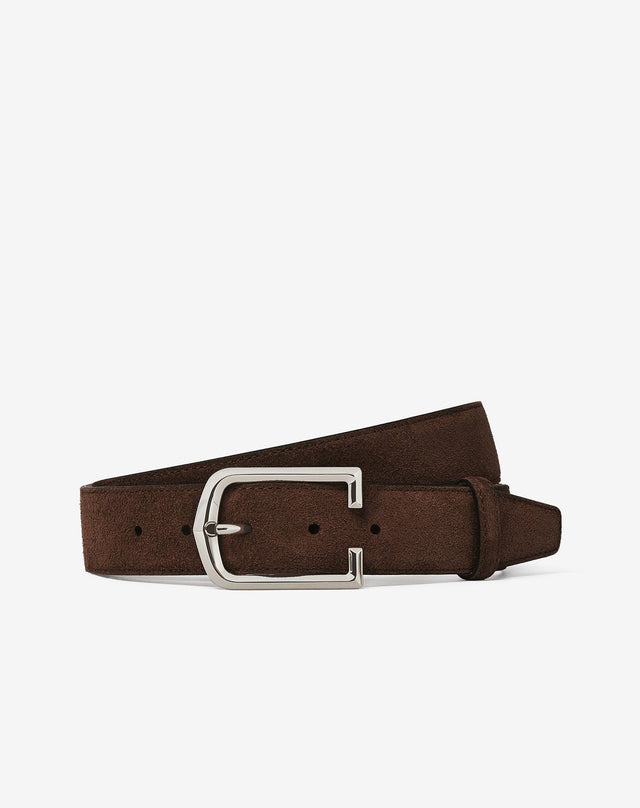 Belt marrone in suede