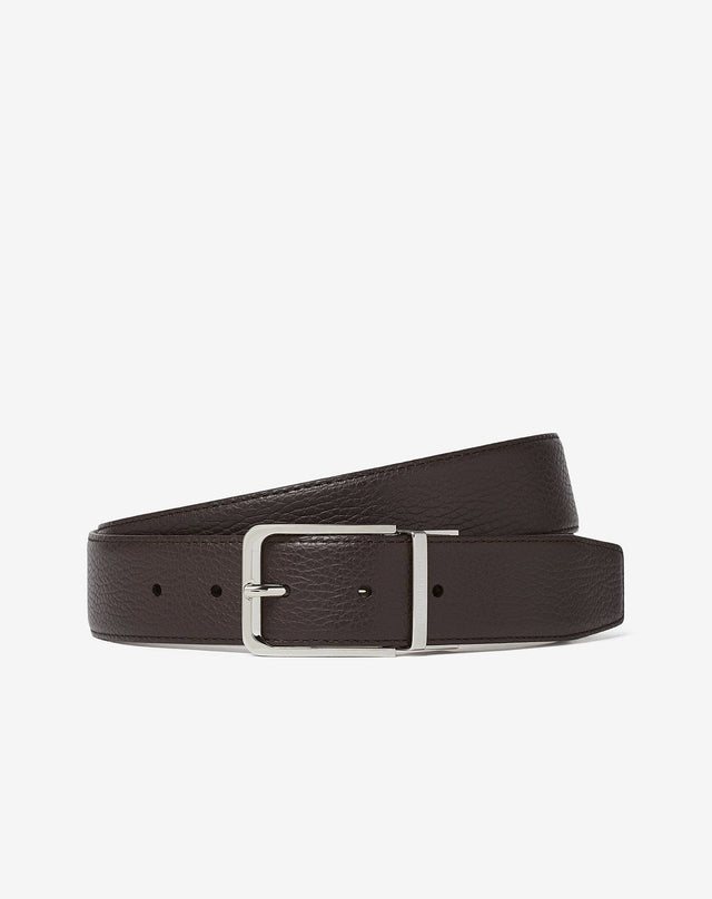 Belt marrone/beige in pelle stampa dollaro