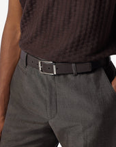 Belt Beige In Pelle Stampa Dollaro