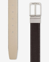 Belt Beige In Pelle Stampa Dollaro