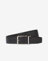 Belt Nera Cognac In Pelle Stampa Dollaro