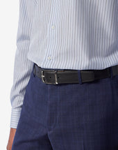 Belt Nera Cognac In Pelle Stampa Dollaro