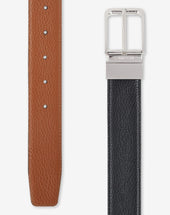 Belt Nera Cognac In Pelle Stampa Dollaro