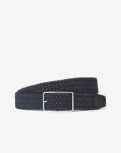 Belt Intrecciata Navy In Cotone Cerato