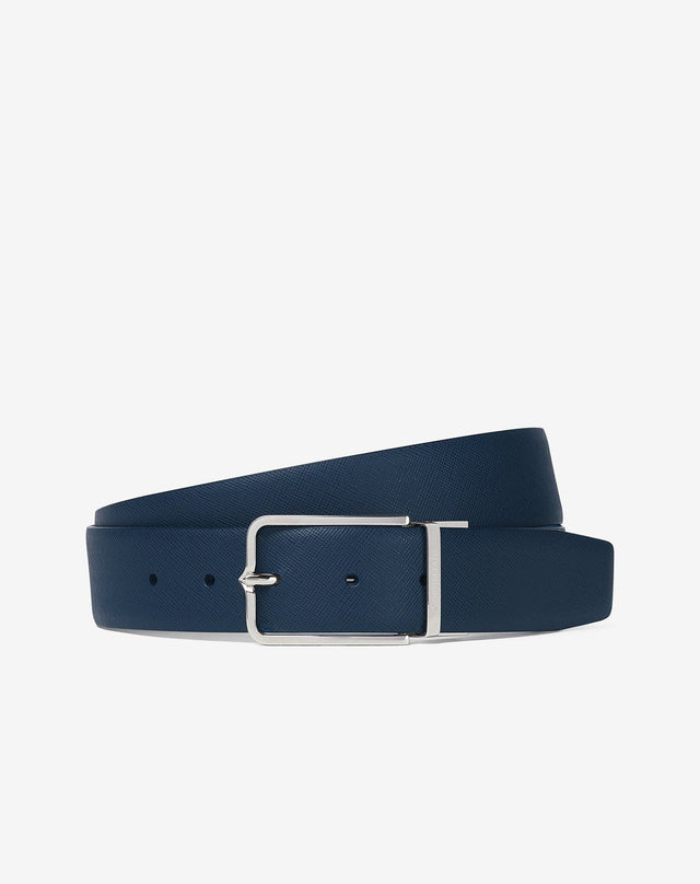 Belt Denim In Pelle Saffiano