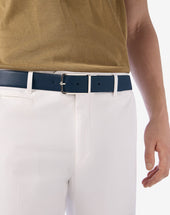 Belt Denim In Pelle Saffiano