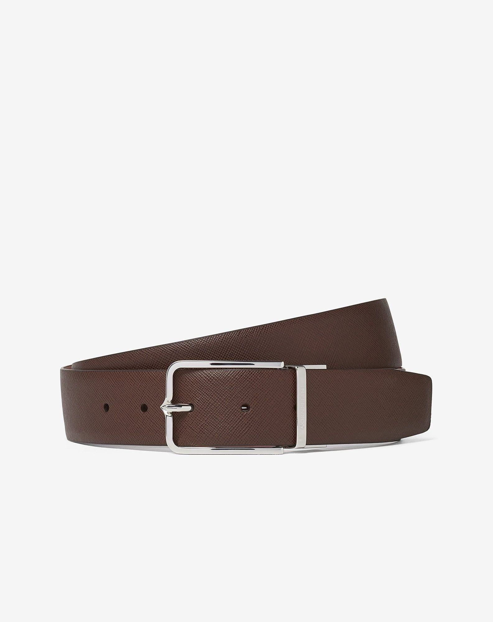Belt Cognac In Pelle Saffiano