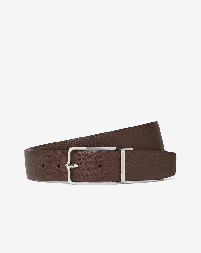 Belt marrone/cognac in pelle Saffiano