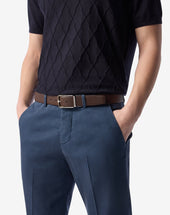 Belt Cognac In Pelle Saffiano