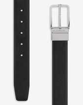 Belt Nera Taupe In Pelle Saffiano