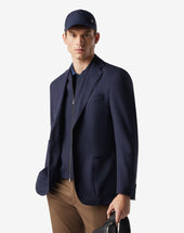 Jacket Con Pettorina In Lana 170 S Super Light