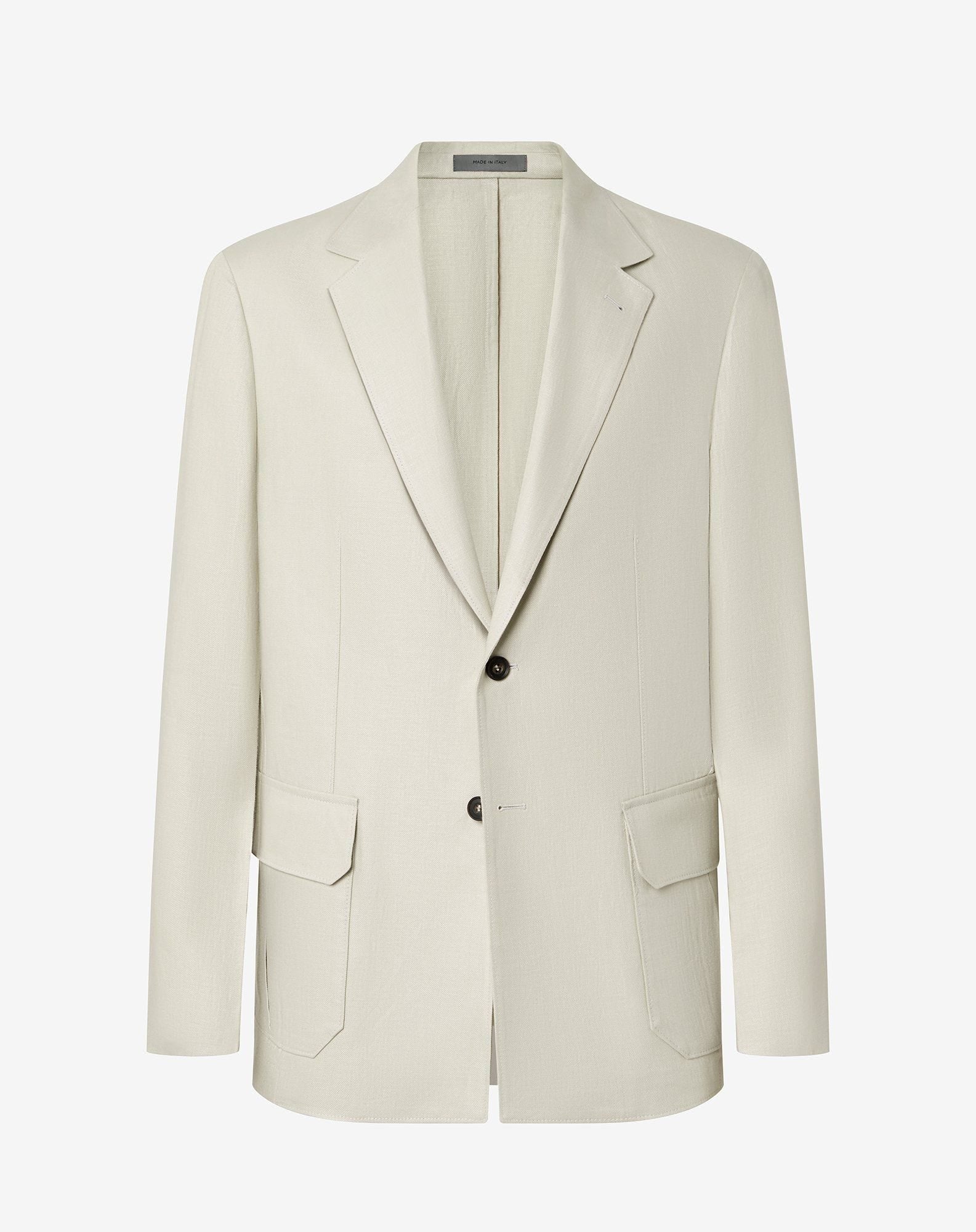 Jacket Avorio In Puro Lino