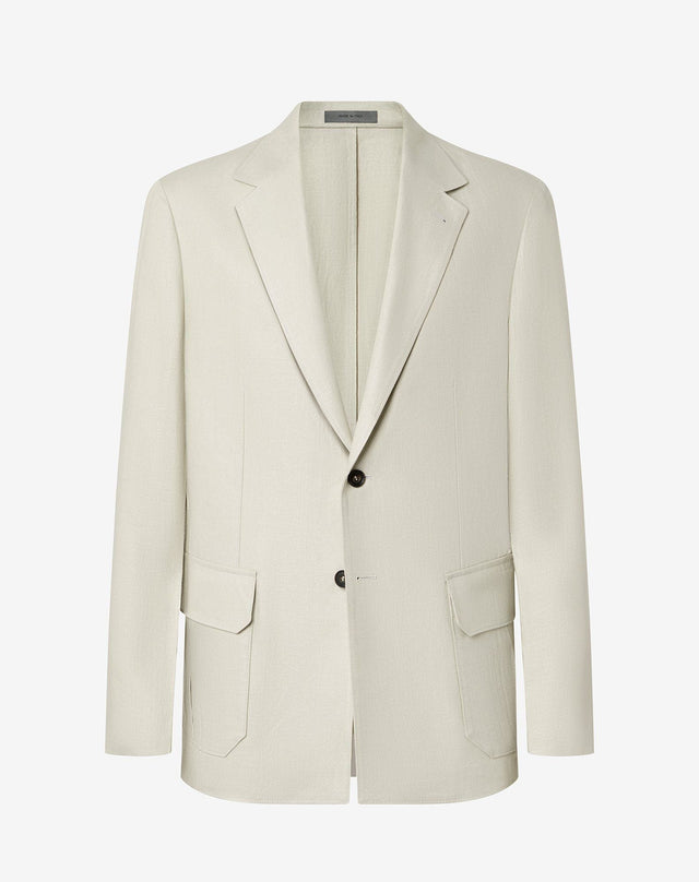 Jacket Avorio In Puro Lino