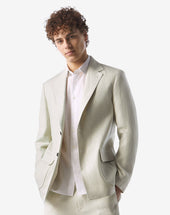 Jacket Avorio In Puro Lino