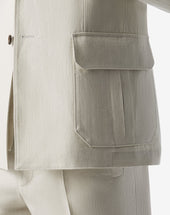 Jacket Avorio In Puro Lino