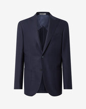 Jacket blu navy in pura lana