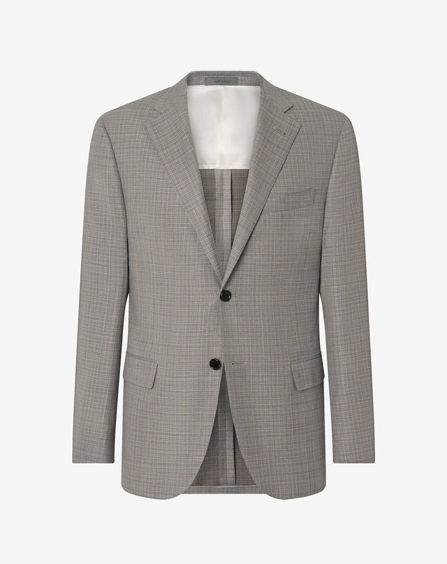 Jacket tortora in pura lana