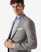 Jacket Tortora In Pura Lana