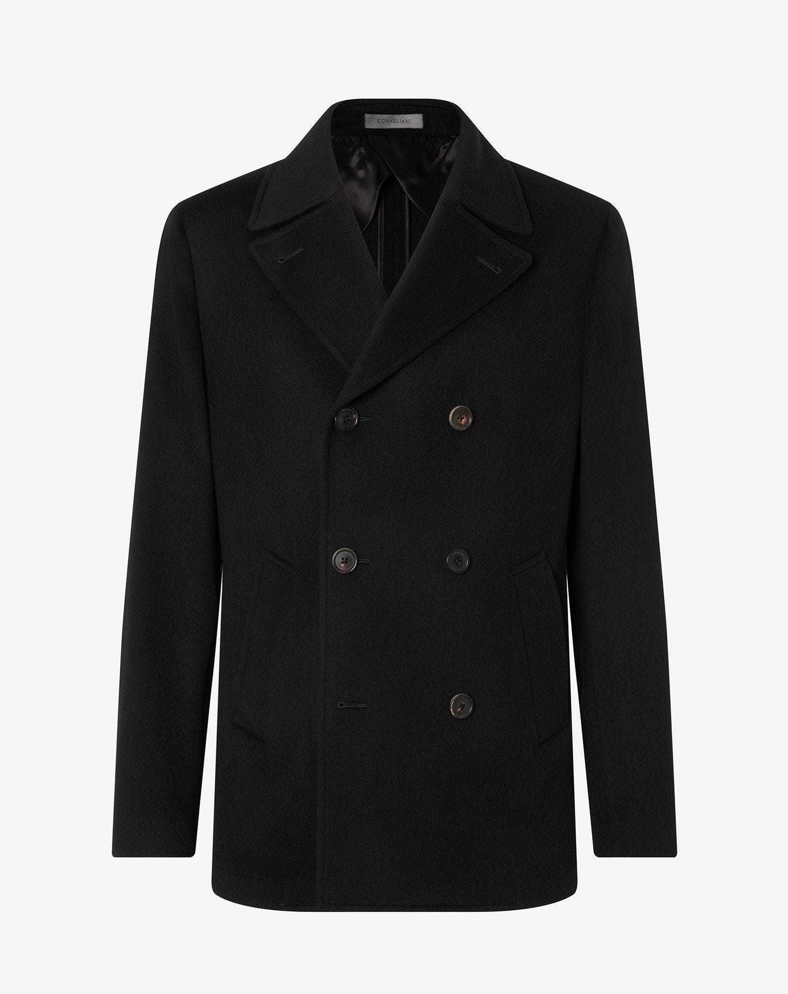 Peacoat In Beaver Di Lana Superfine