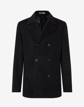 Peacoat In Beaver Di Lana Superfine