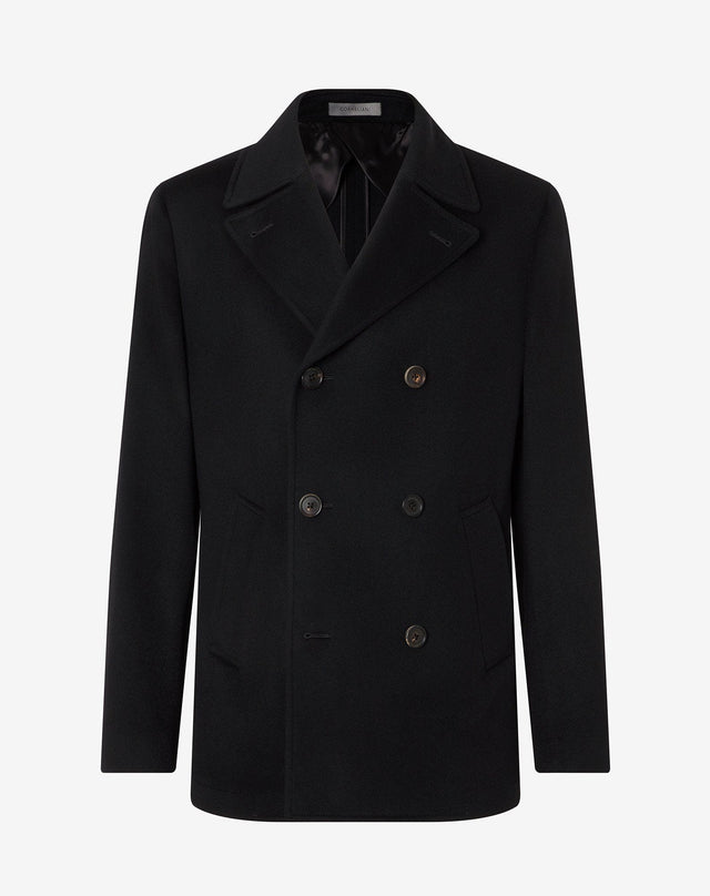 Peacoat In Beaver Di Lana Superfine