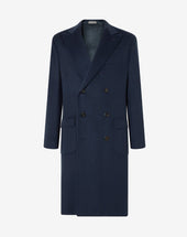 Coat Ceruleo In Beaver Di Pura Lana