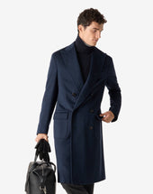 Coat Ceruleo In Beaver Di Pura Lana