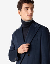 Coat Ceruleo In Beaver Di Pura Lana