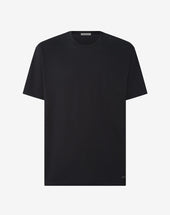 T Shirt Over Nera In Jersey Di Cotone