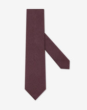 Tie Bordeaux Blu In Pura Seta