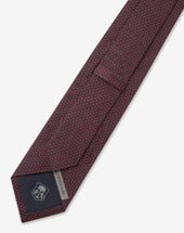 Tie Bordeaux Blu In Pura Seta