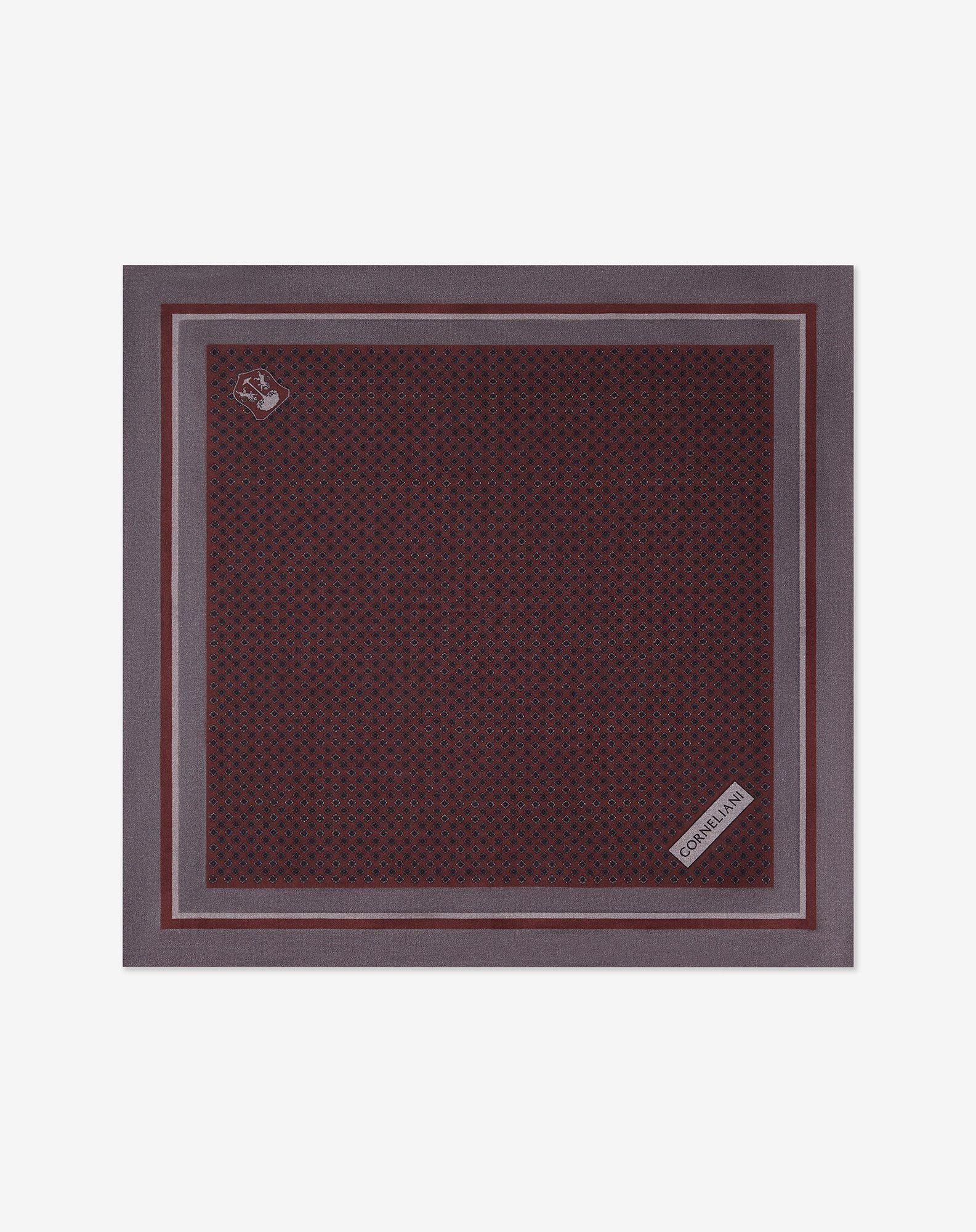 Pochette Bordeaux Grigio In Pura Seta