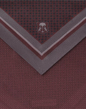 Pochette Bordeaux Grigio In Pura Seta