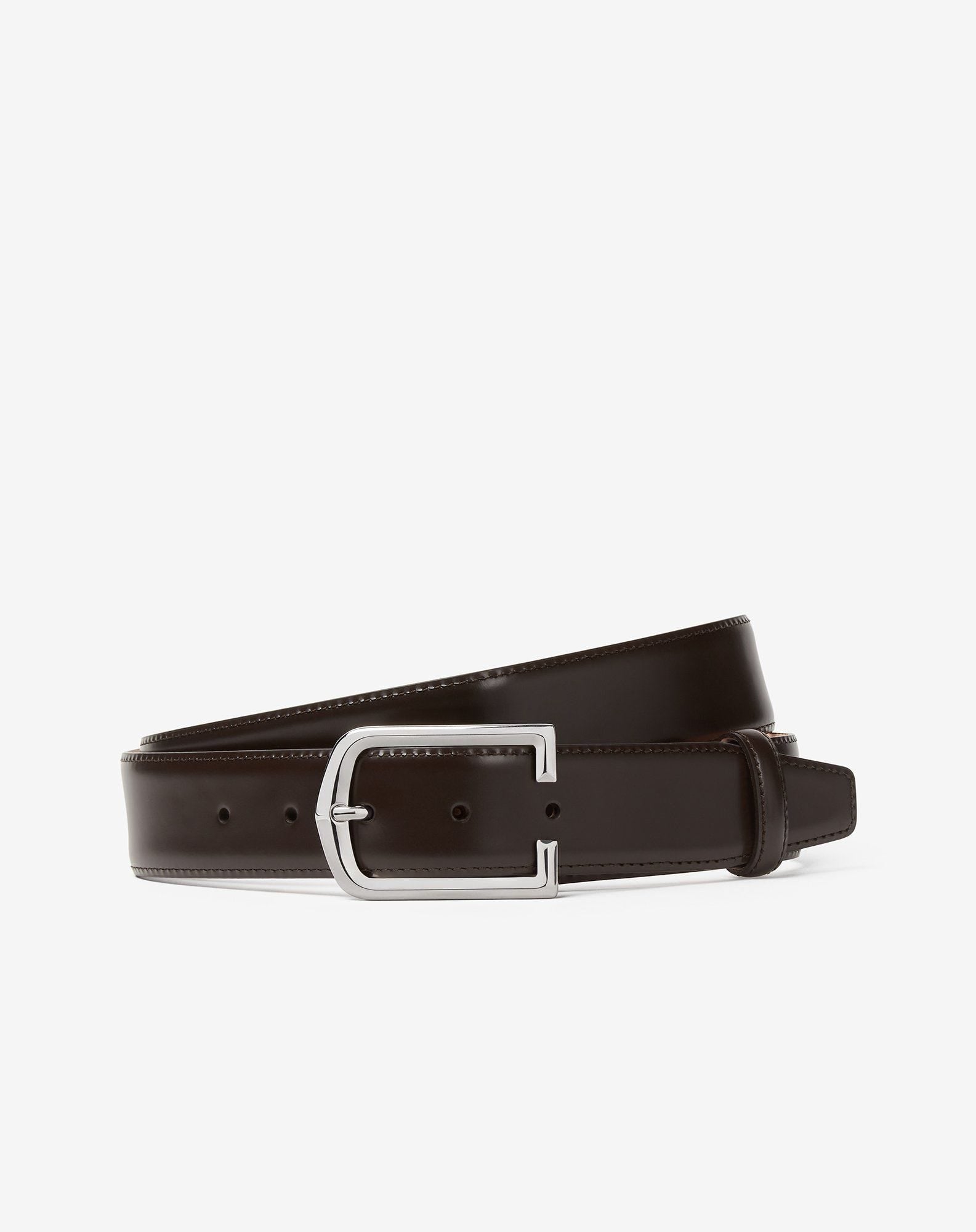 Belt Scuro In Vitello Spazzolato