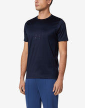 T Shirt In Filoscozia Con Logo