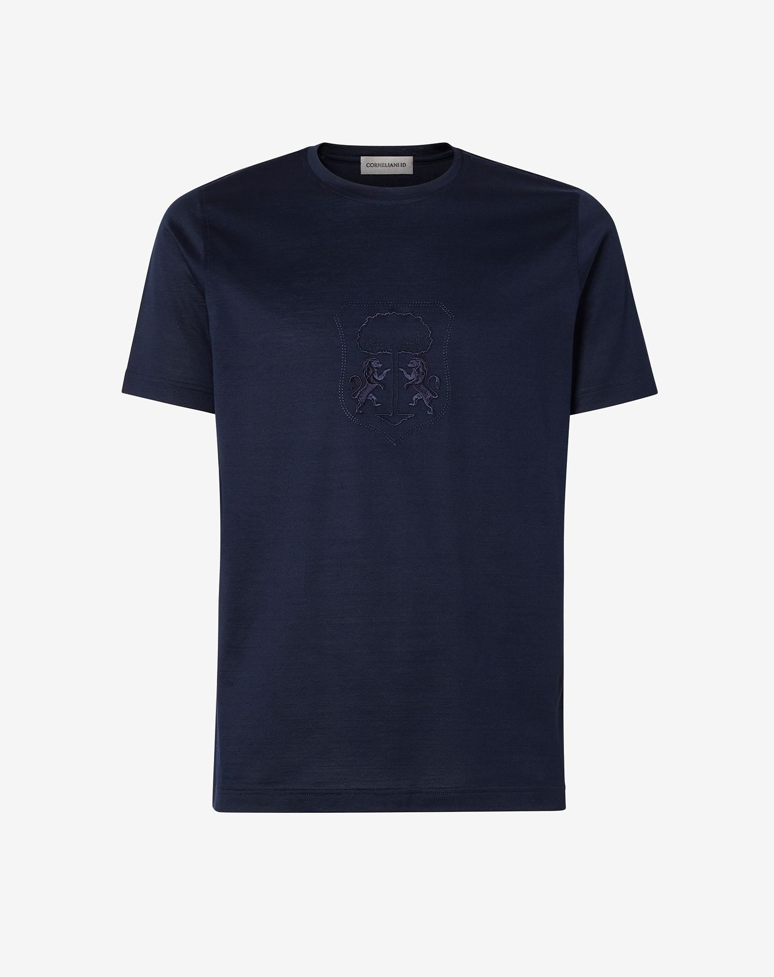 T Shirt In Filoscozia Con Logo