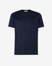T Shirt In Filoscozia Con Logo
