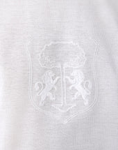 T Shirt Bianca In Filoscozia Con Logo