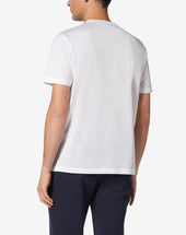 T Shirt Bianca In Filoscozia Con Logo