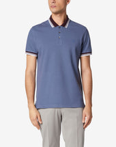 Polo Denim In Piquet Di Cotone