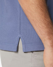 Polo Denim In Piquet Di Cotone
