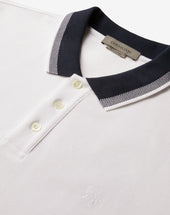 Polo Bianca In Piquet Di Cotone