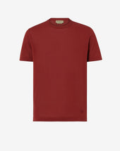 T Shirt Rossa In Cotone Cr Pe