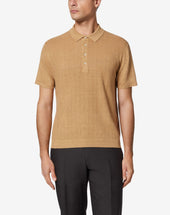 Polo Ocra In Puro Lino