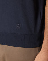 Polo Con Zip In Cotone Extrafine