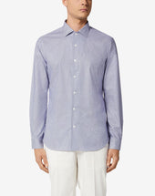 Shirt Azzurra Colletto Aperto