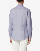 Shirt Azzurra Colletto Aperto